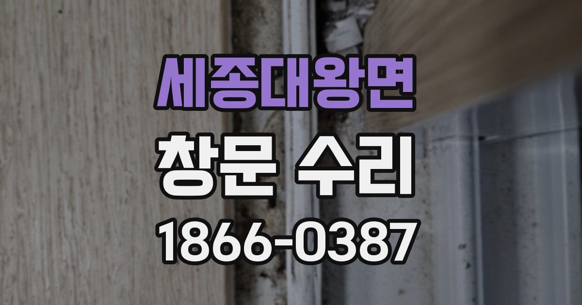 세종대왕면 창문 수리