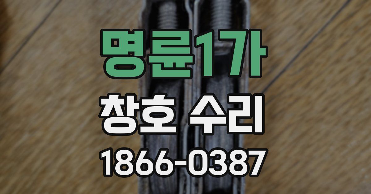 명륜1가 창호 수리