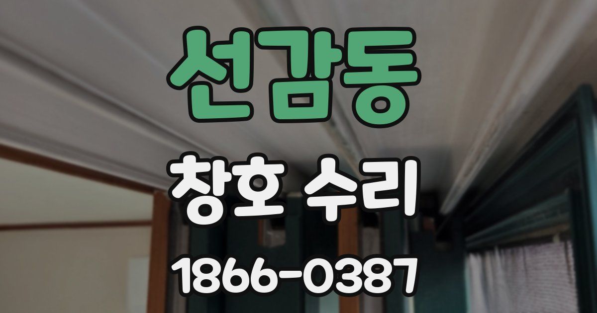 선감동 창호 수리