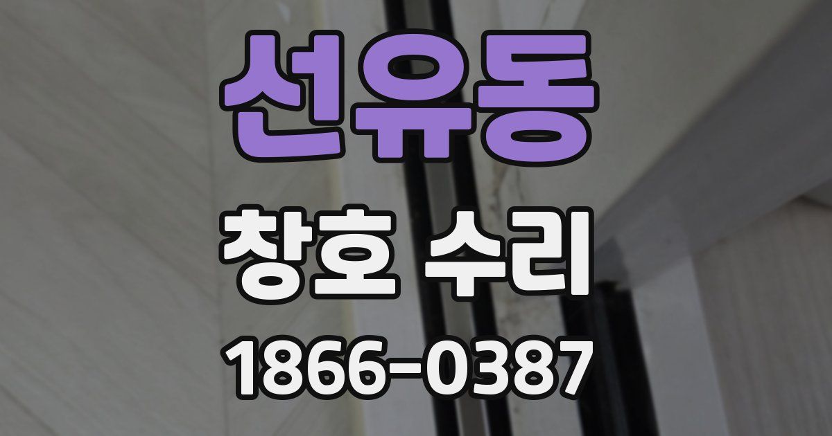 선유동 창호 수리