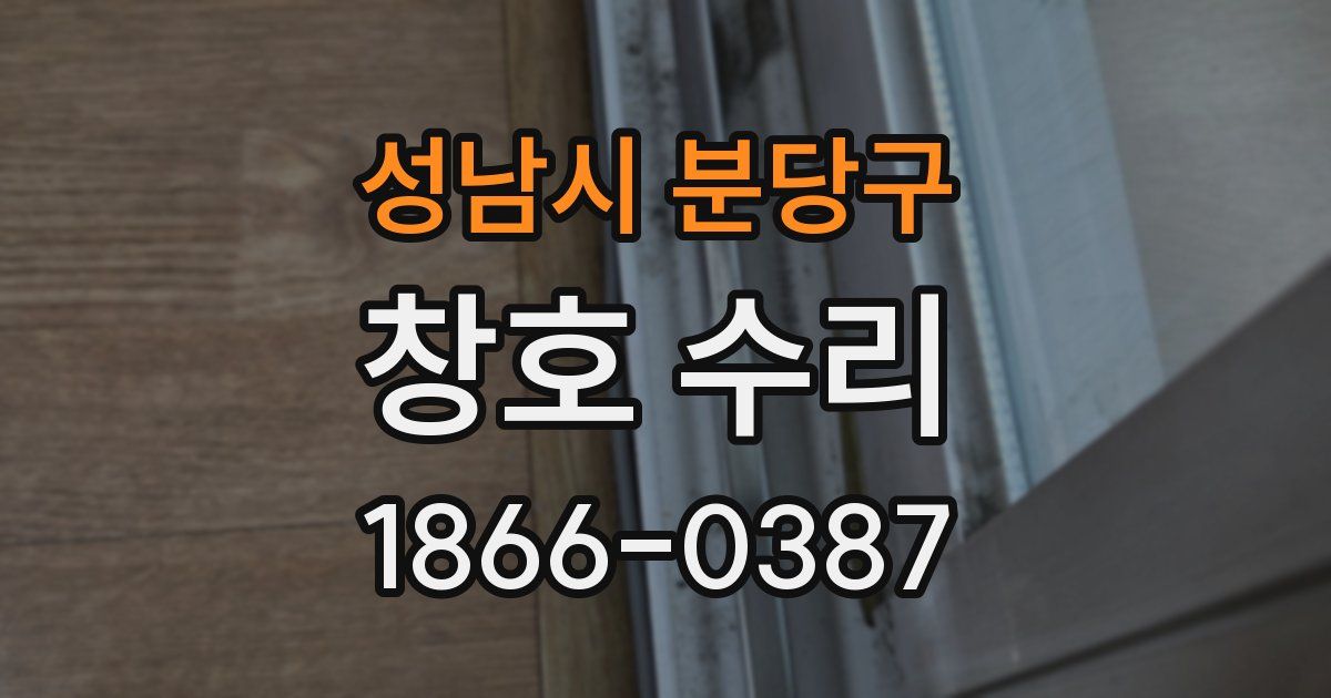 성남시 분당구 창호 수리