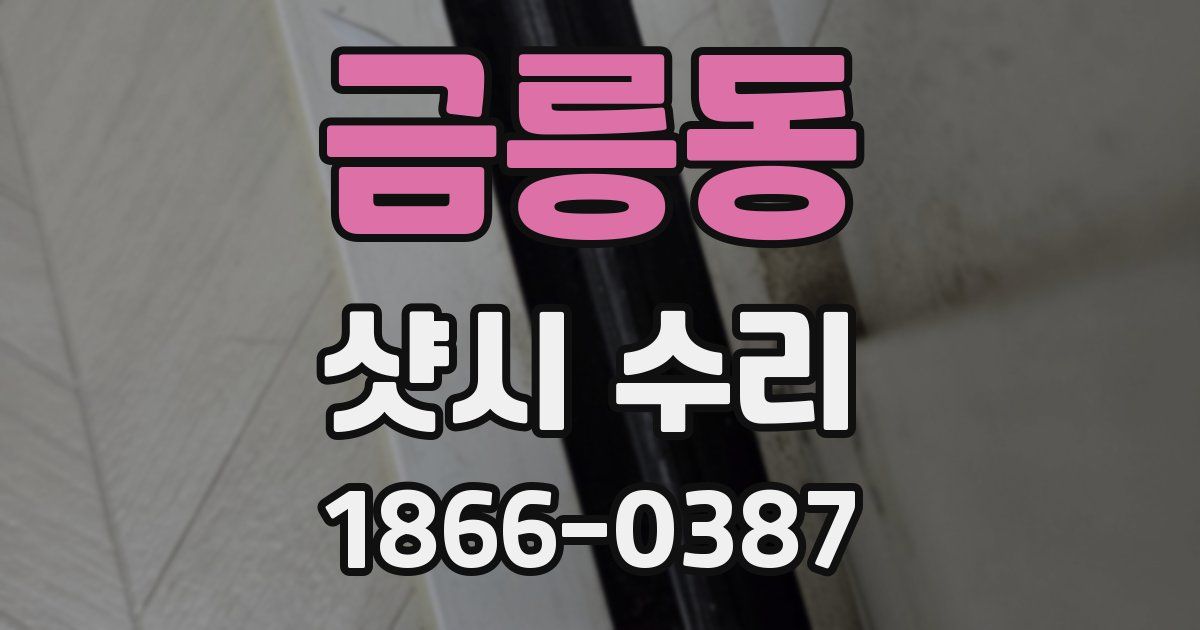 금릉동 샷시 수리