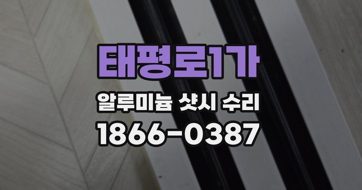 태평로1가 알루미늄 샷시 수리
