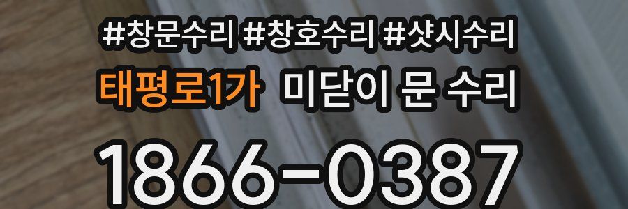 태평로1가 미닫이 문 수리
