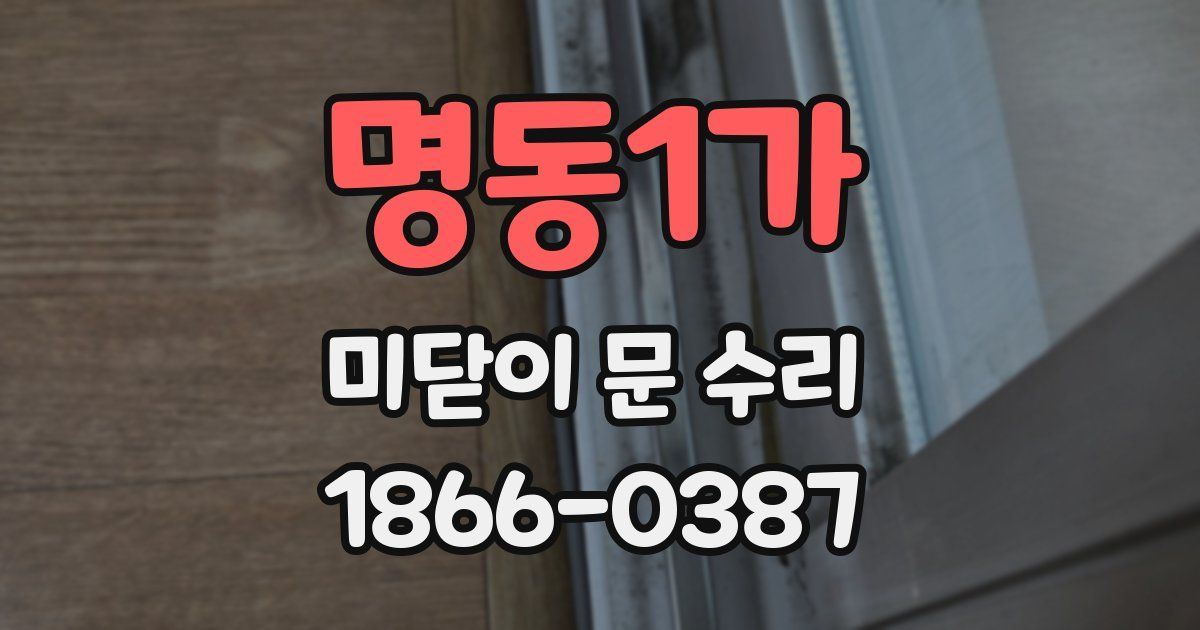 명동1가 미닫이 문 수리
