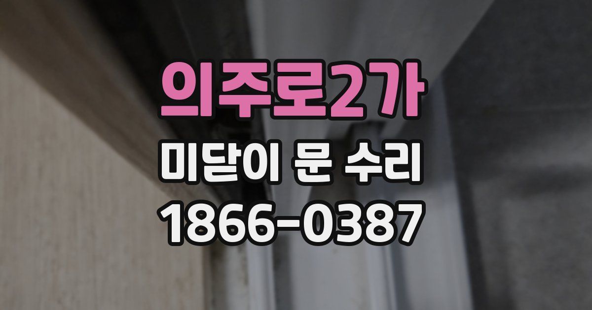 의주로2가 미닫이 문 수리
