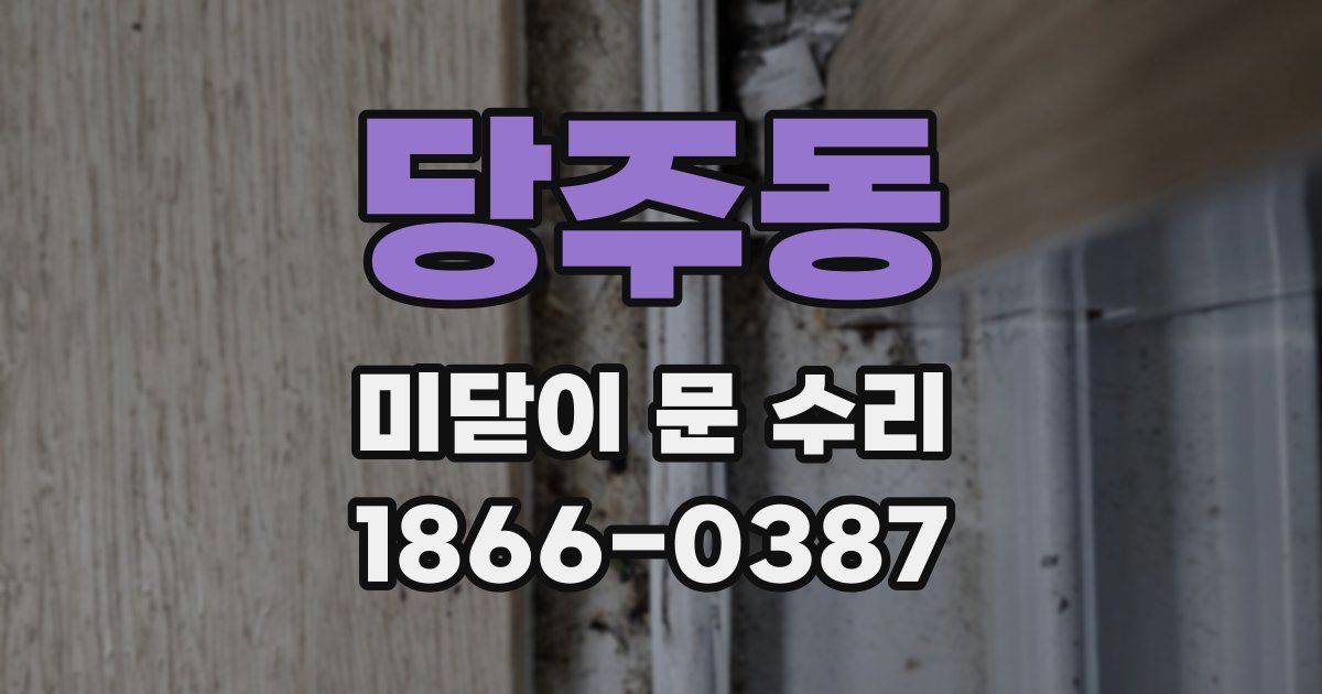 당주동 미닫이 문 수리