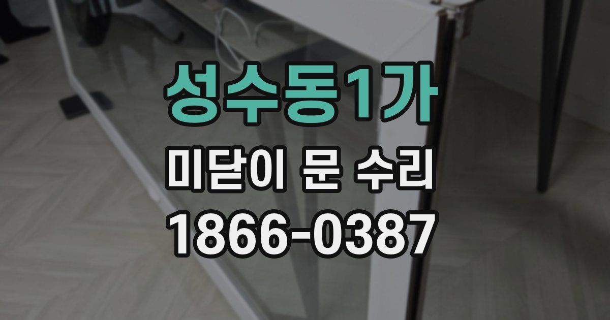 성수동1가 미닫이 문 수리