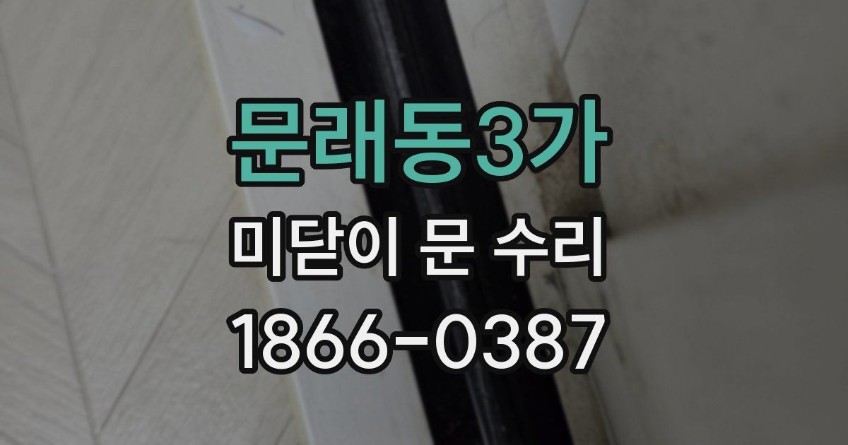 문래동3가 미닫이 문 수리