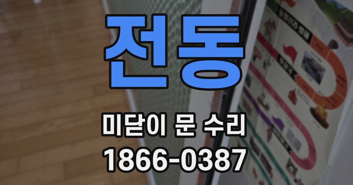 전동 미닫이 문 수리
