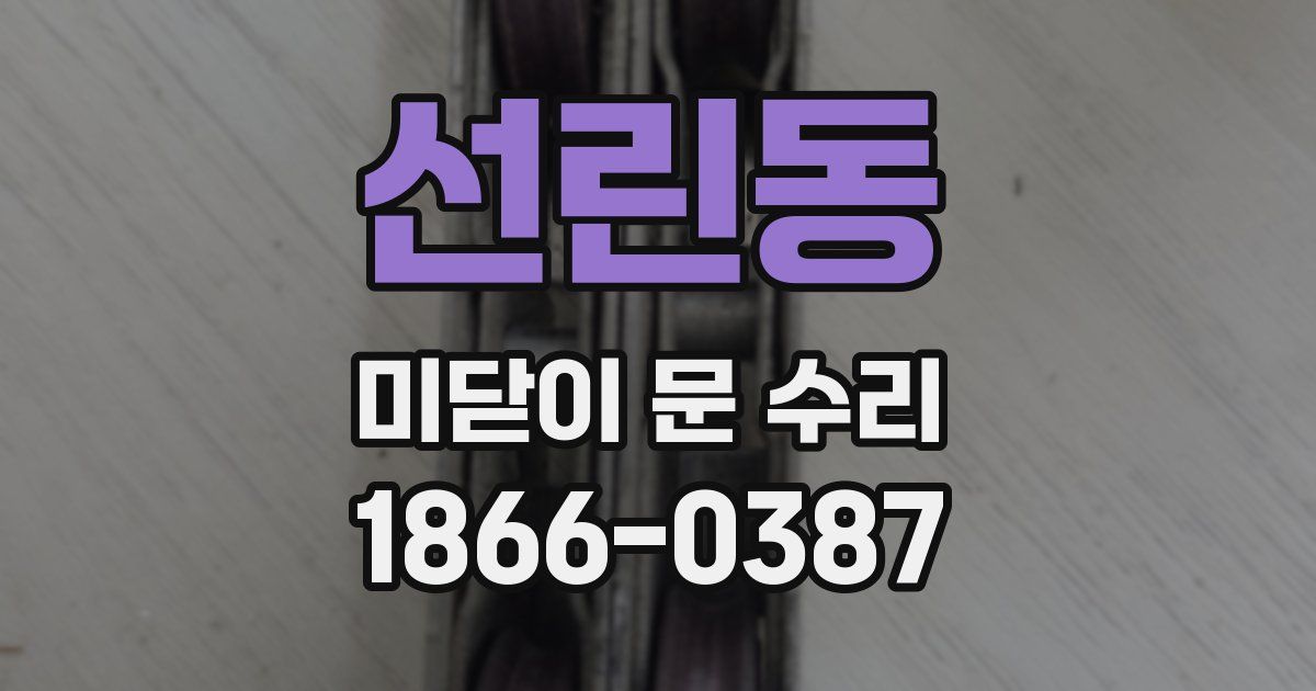 선린동 미닫이 문 수리