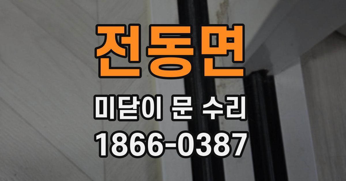 전동면 미닫이 문 수리