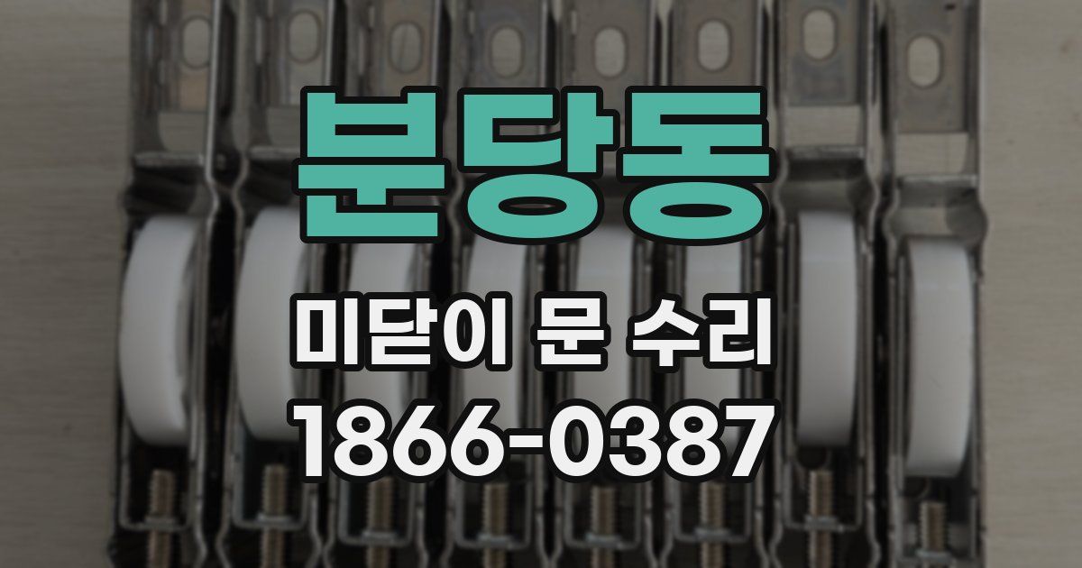 분당동 미닫이 문 수리