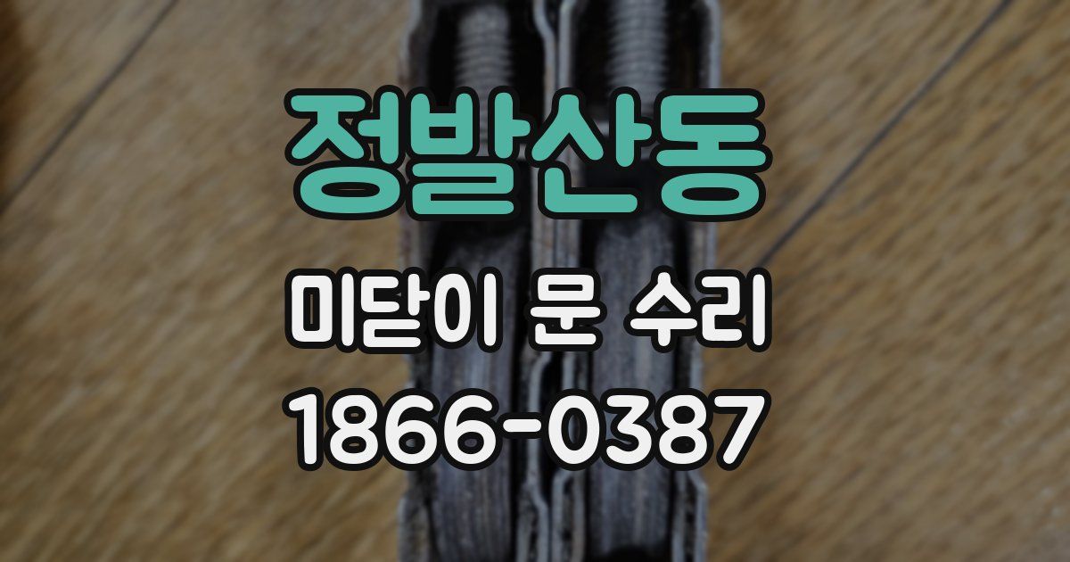 정발산동 미닫이 문 수리