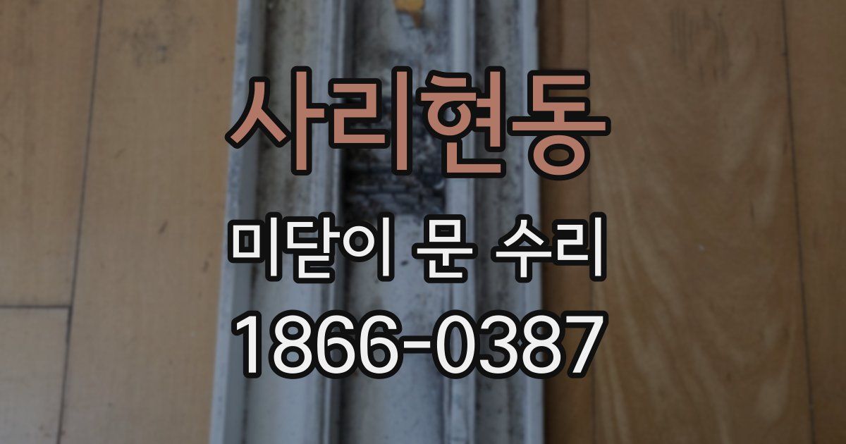 사리현동 미닫이 문 수리