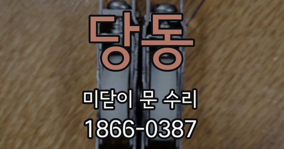 당동 미닫이 문 수리