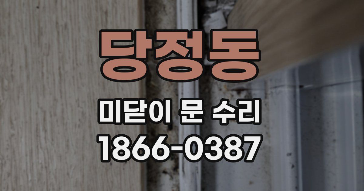 당정동 미닫이 문 수리