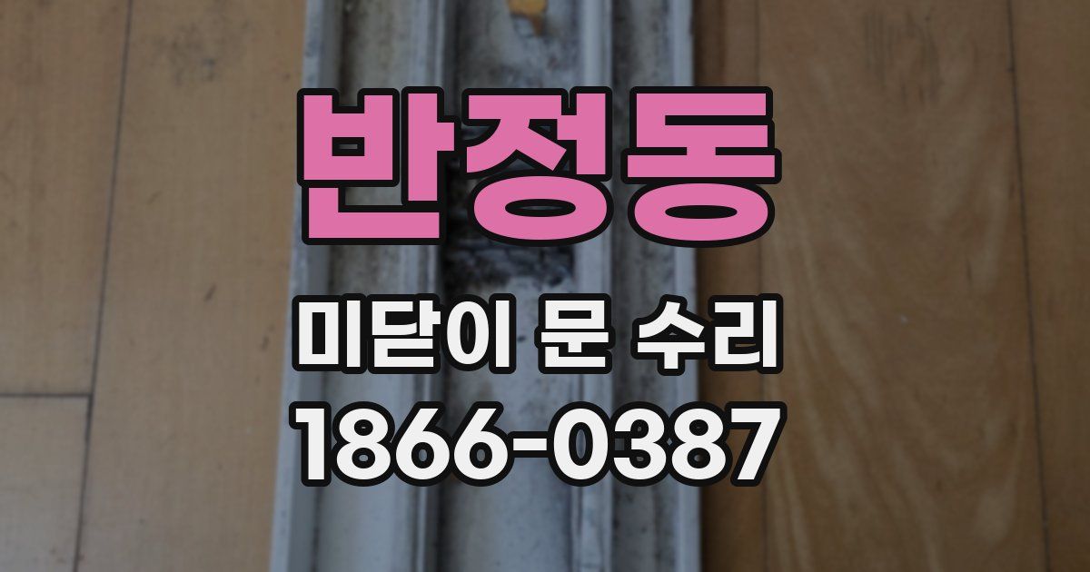 반정동 미닫이 문 수리