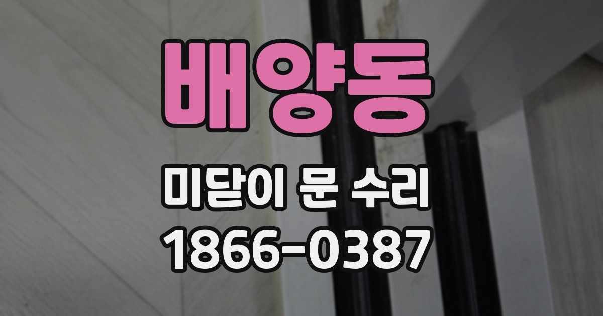 배양동 미닫이 문 수리