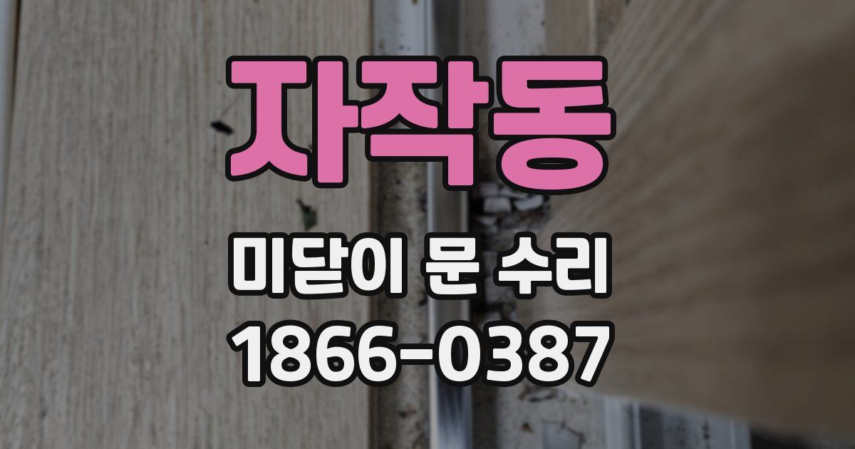 자작동 미닫이 문 수리