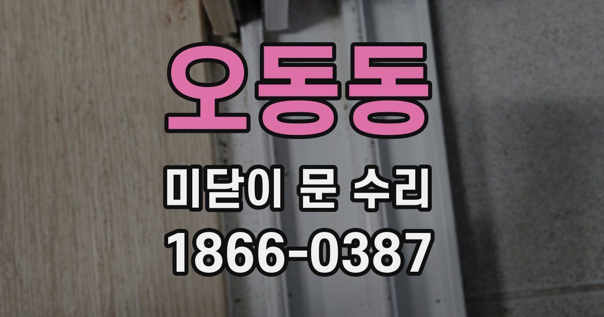 오동동 미닫이 문 수리