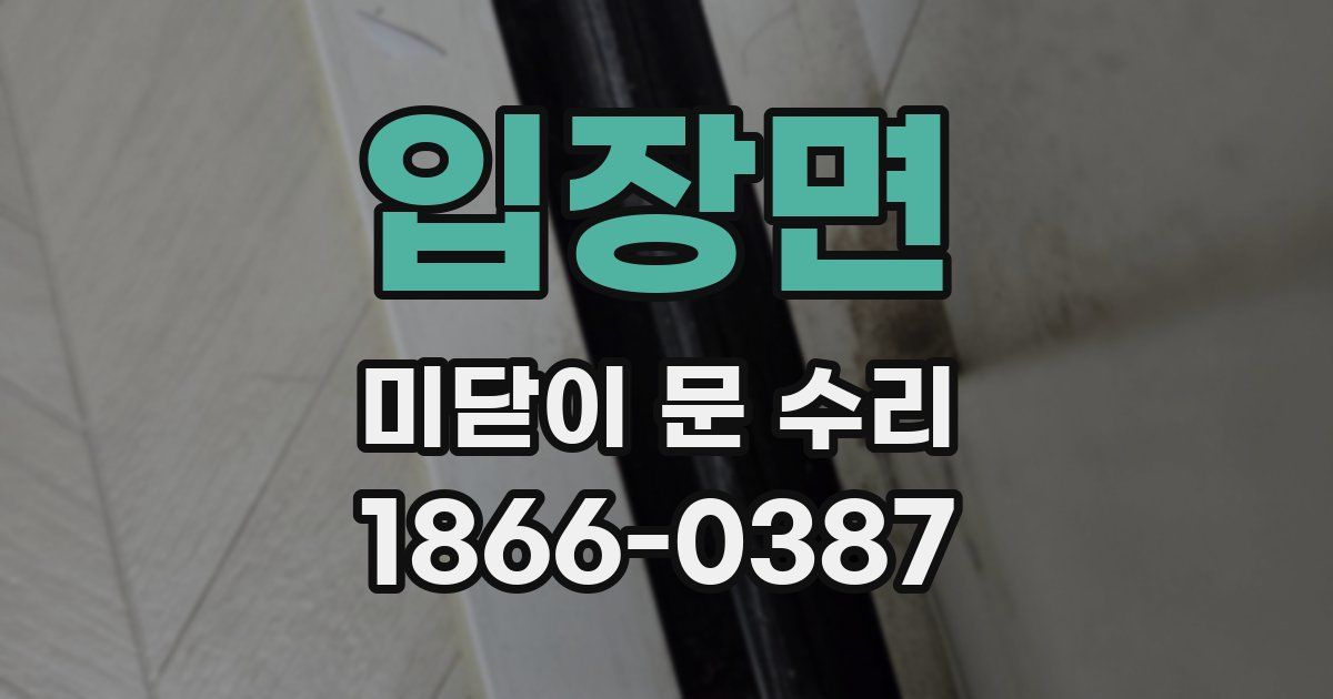 입장면 미닫이 문 수리