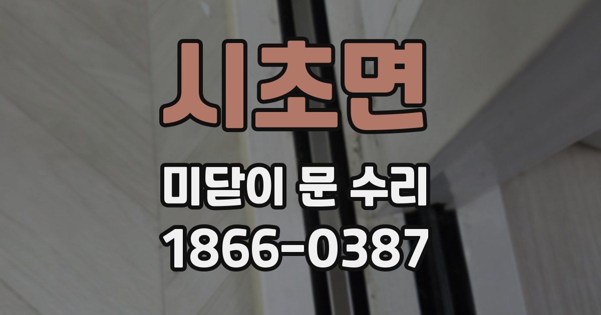 시초면 미닫이 문 수리