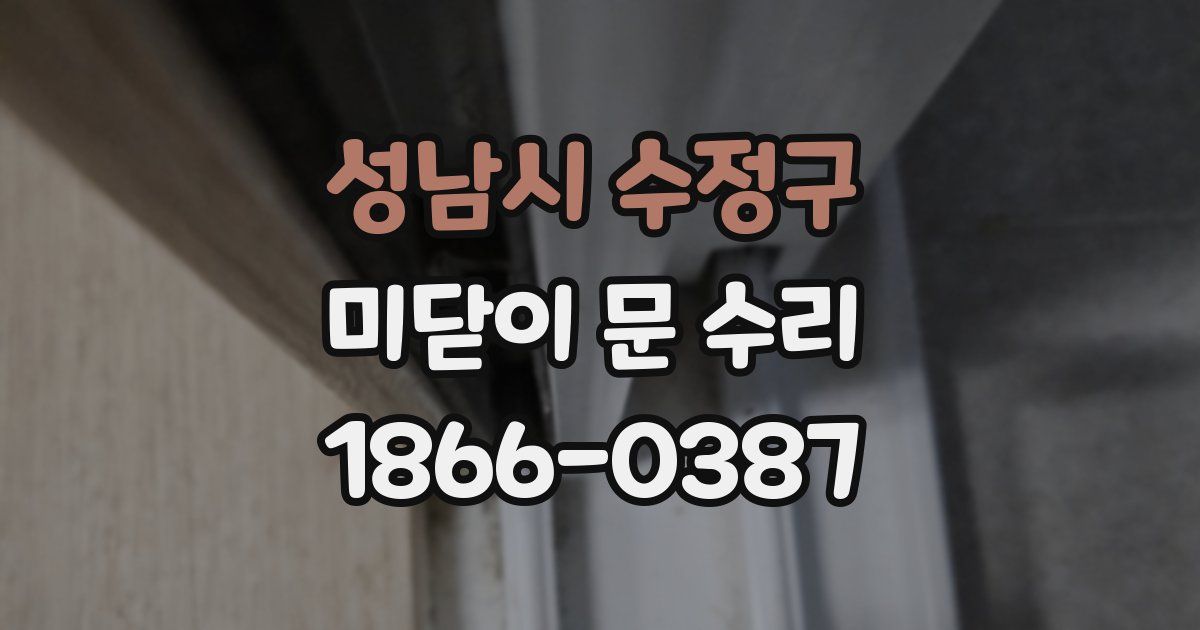 성남시 수정구 미닫이 문 수리