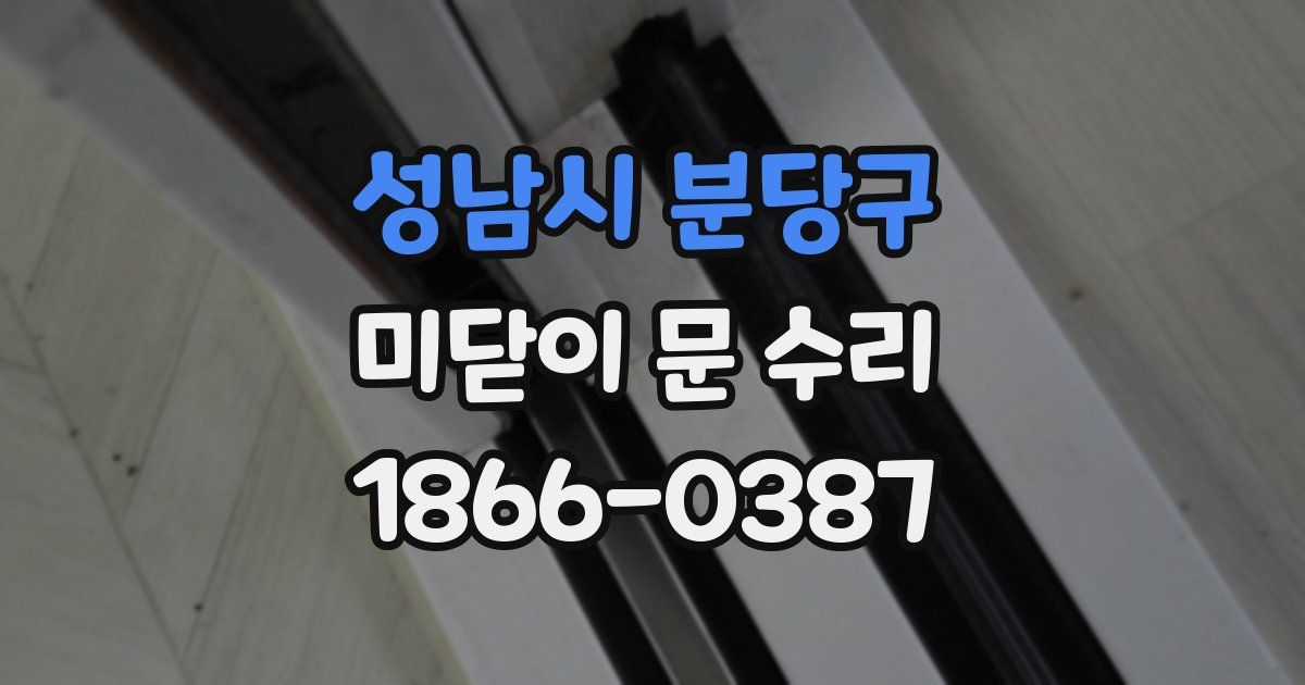 성남시 분당구 미닫이 문 수리