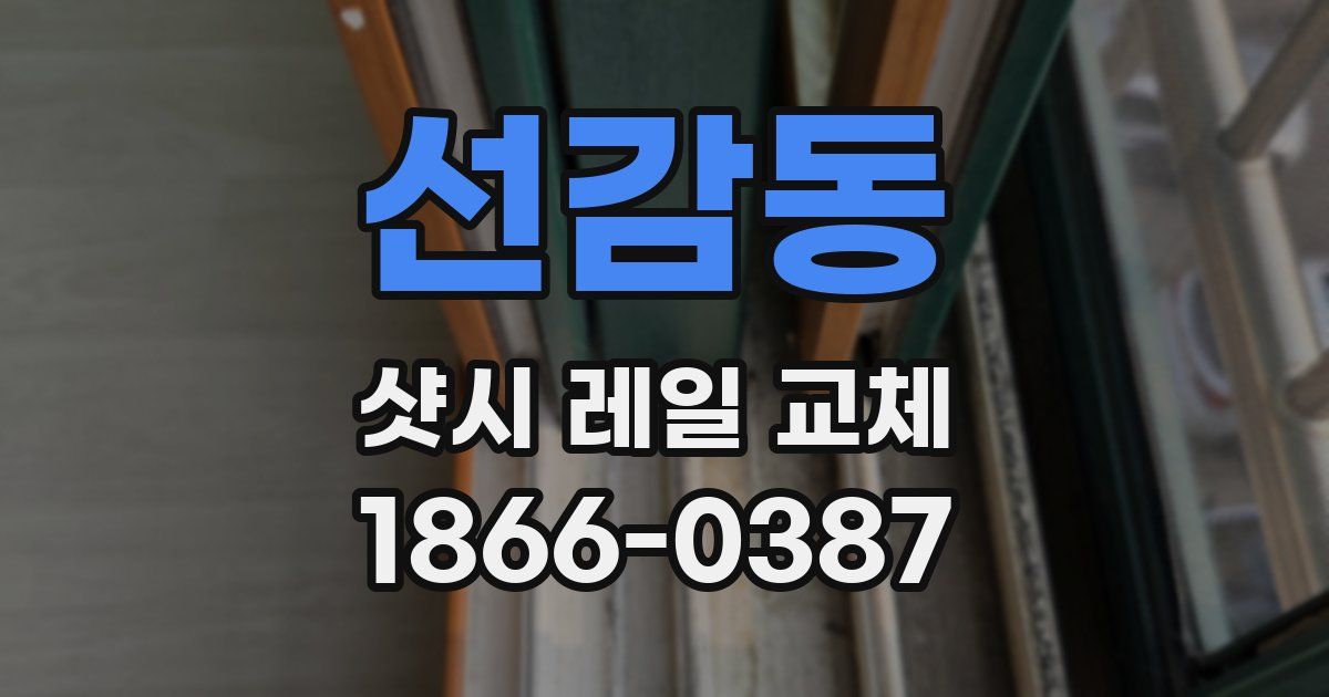 선감동 샷시 레일 교체