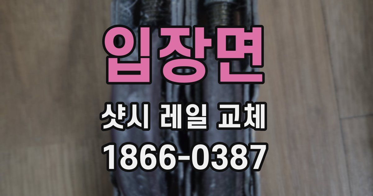 입장면 샷시 레일 교체