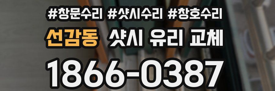 선감동 샷시 유리 교체