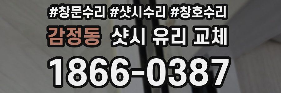 감정동 샷시 유리 교체