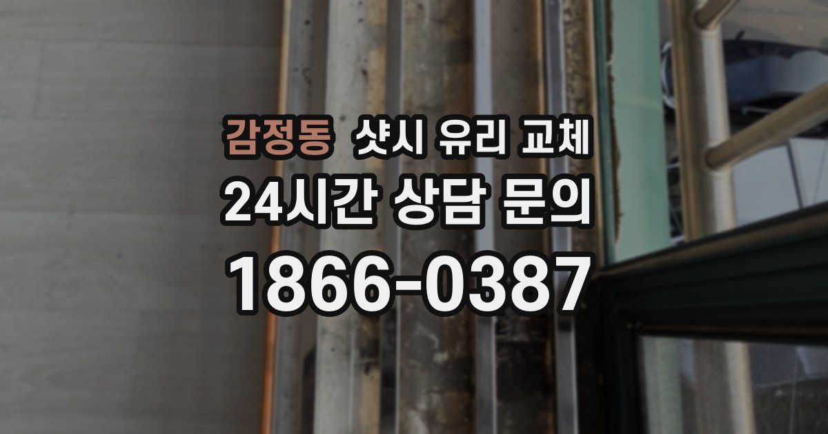 감정동 샷시 유리 교체