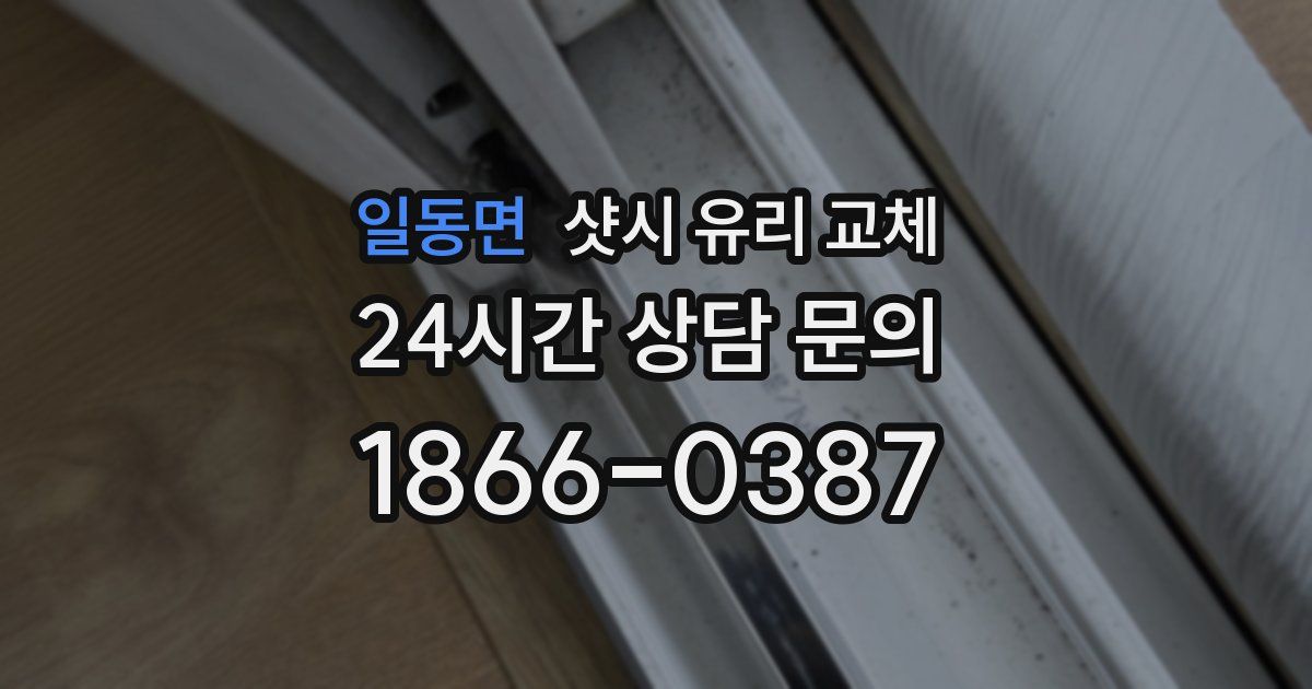 일동면 샷시 유리 교체