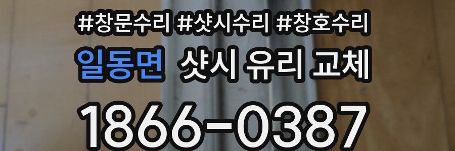 일동면 샷시 유리 교체