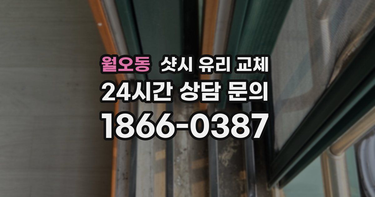 월오동 샷시 유리 교체
