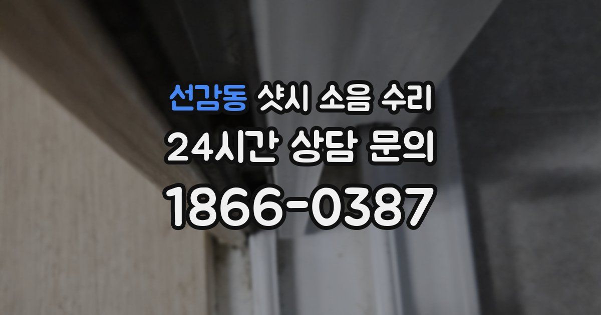 선감동 샷시 소음 수리