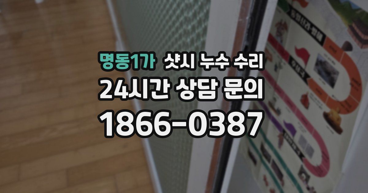 명동1가 샷시 누수 수리