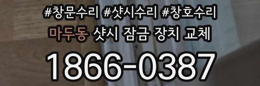 마두동 샷시 잠금 장치 교체