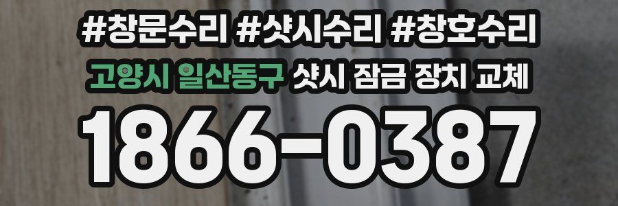 고양시 일산동구 샷시 잠금 장치 교체