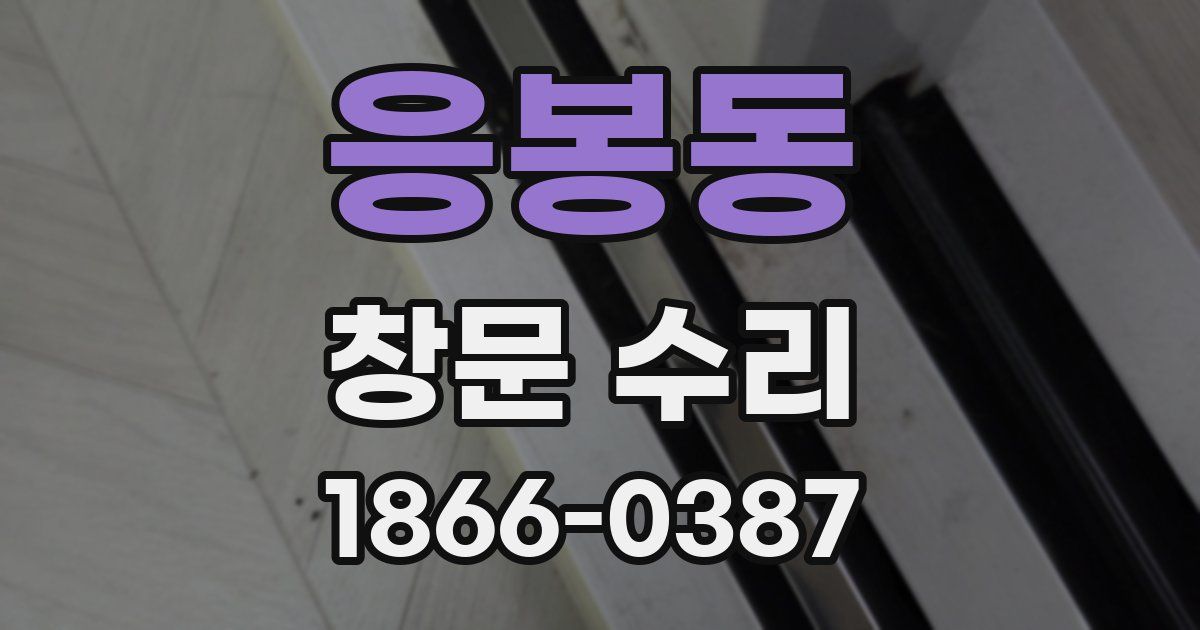 응봉동 창문 수리