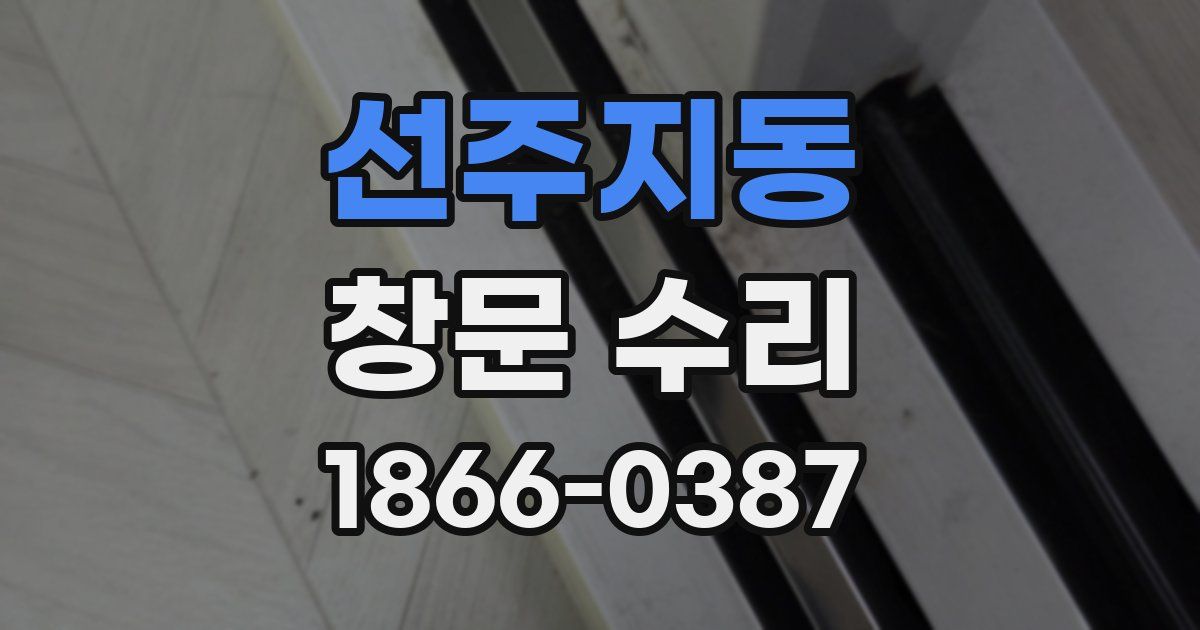 선주지동 창문 수리