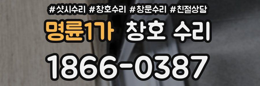 명륜1가 창호 수리