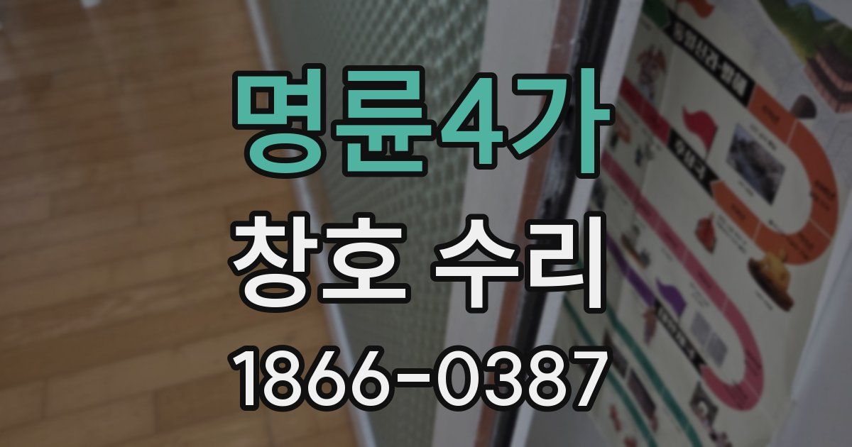 명륜4가 창호 수리