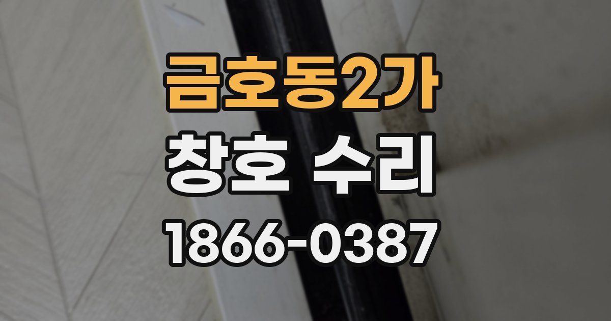 금호동2가 창호 수리