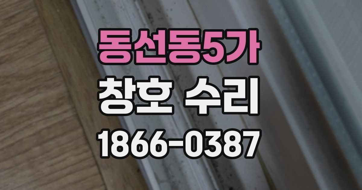 동선동5가 창호 수리