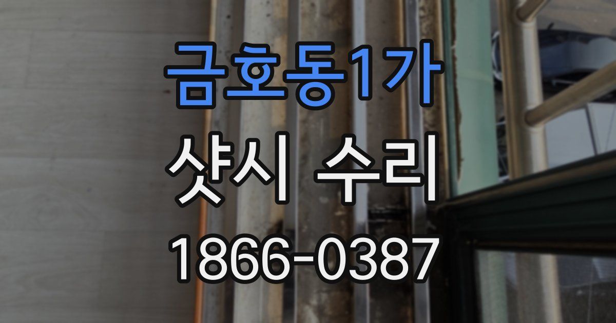 금호동1가 샷시 수리