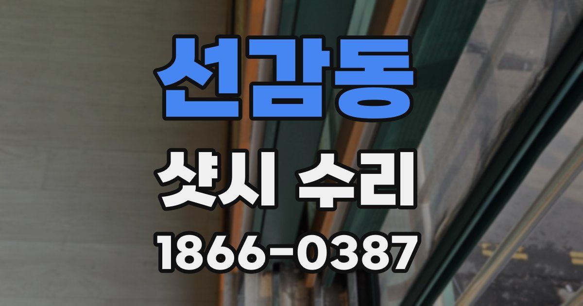 선감동 샷시 수리