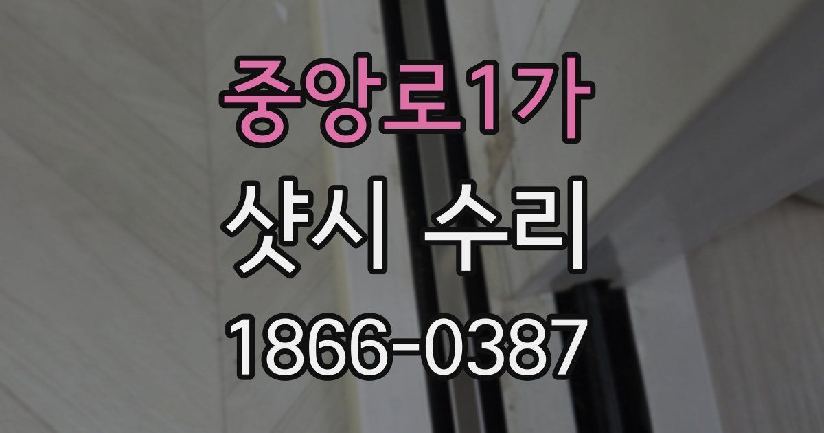 중앙로1가 샷시 수리